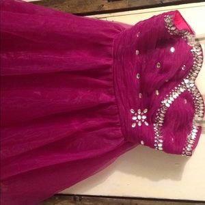 Short purple formal dress sized 16